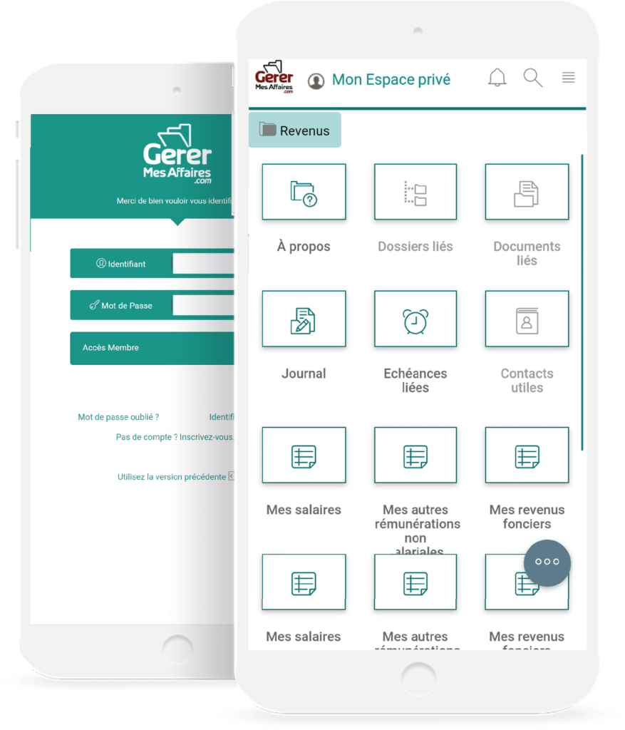 mobile GererMesAffaires.com gestion électronique des documents